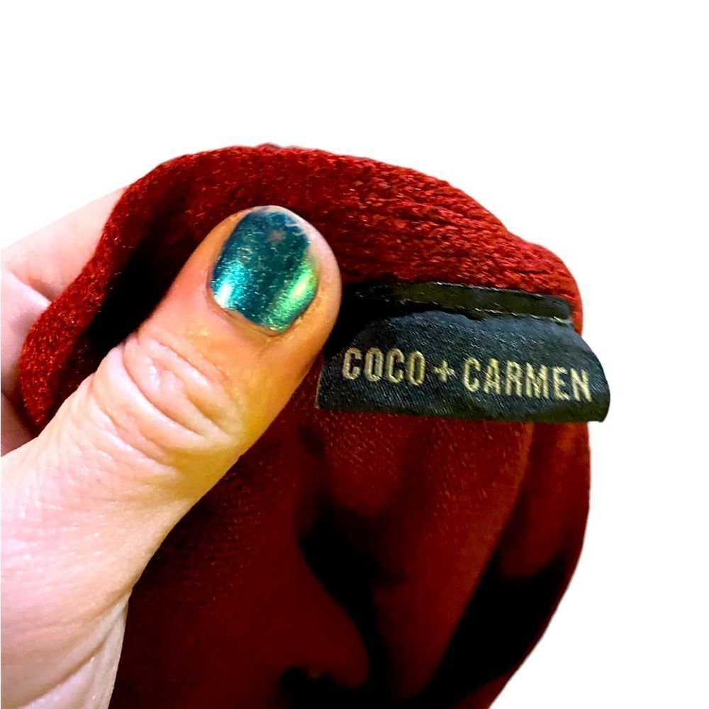 Coco and Carmen asymmetrical sweater off the shoulder